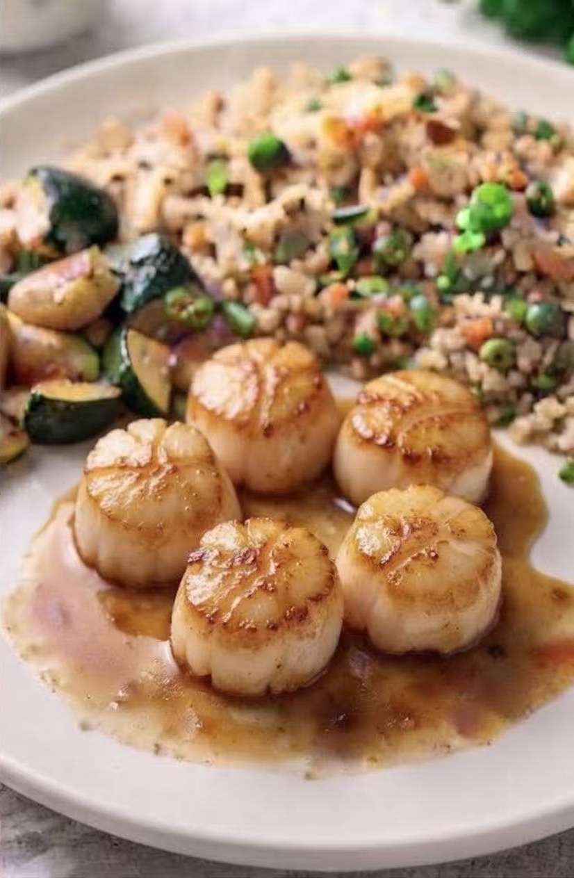 Golden Seared Scallops